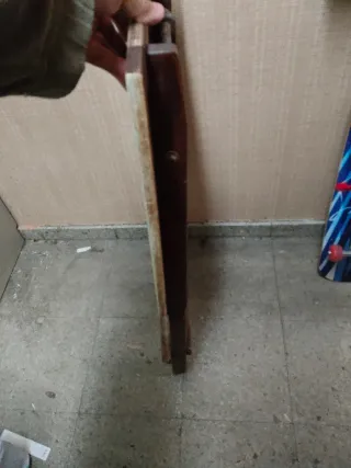 Mesa plegable de madera + silla