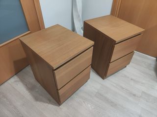 2 Mesitas Noche IKEA MALM Madera