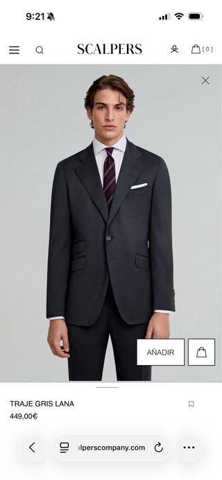 Traje Scalpers Talla 46 Negro