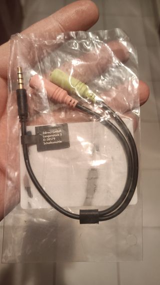 Adattatore Audio Jack 3.5mm AiSens Nero 20cm