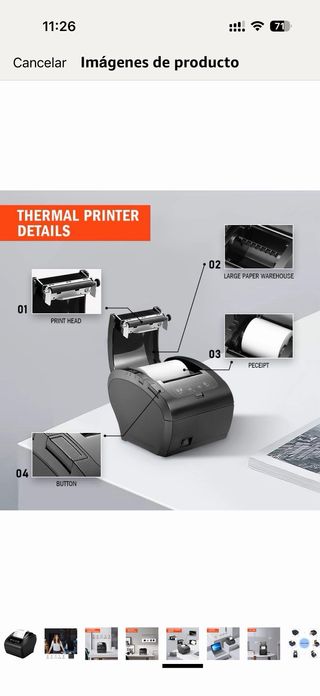Impresora Térmica MUNBYN ITPP047P Negra