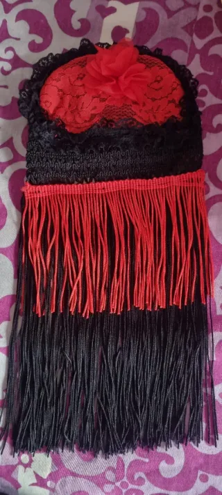 Hombreras Flamencas artesanales,  Rojas y Negras
