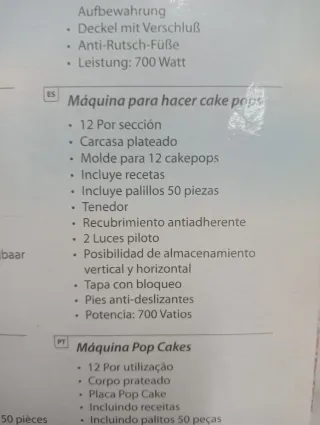 Maquina cake pops
