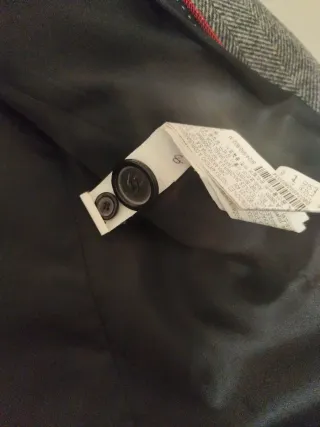 Abrigo Zara Gris Largo