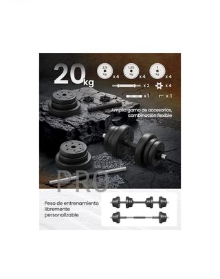 Mancuernas 2 en 1, Juego de Barra Corta