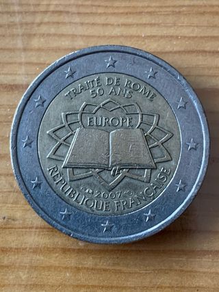 Moneda 2€ Tratado de Roma Francia 2007