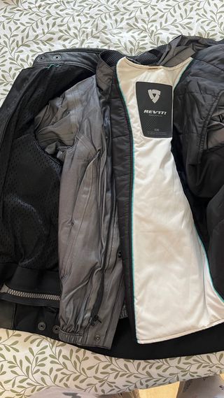 Chaqueta Moto Revit Negra 4 estaciones mujer