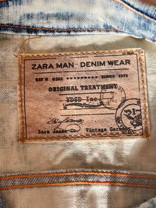 Cazadora tejana Zara desgastada
