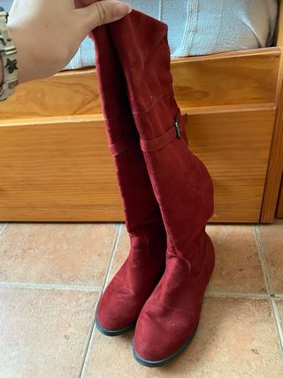 Botas altas rojas ante talla 41