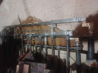 Cabeceros antiguos forja y latón plateado