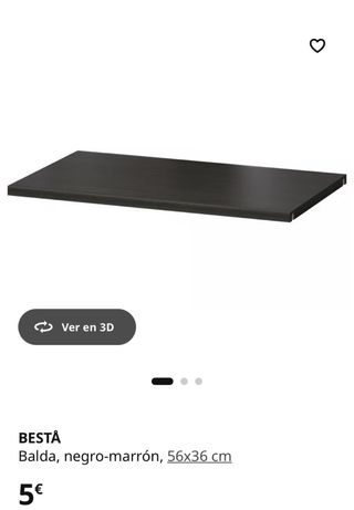 BESTÅ Balda IKEA negro-marrón 56x36 cm