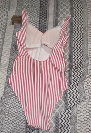 Bañador Alaguapatos Rayas Rosas y Blancas