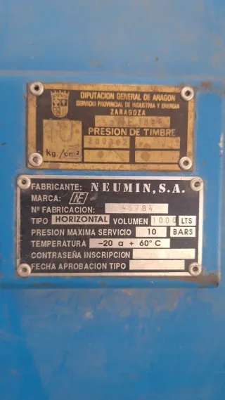 Compresor industrial Matei con calderín 1000L