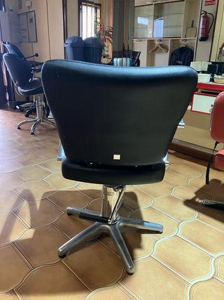 Sillón de peluquería, giratorio y regulable altura