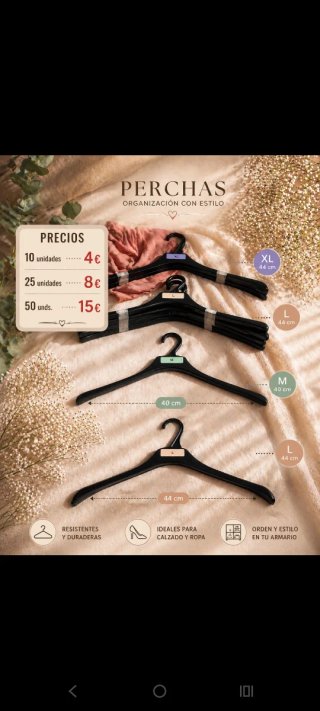 Perchas para pantalones y faldas (Pack)