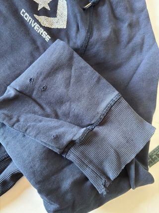 Felpa Converse con zip blu