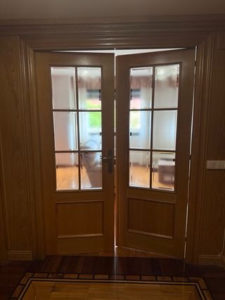 Puerta de madera interior. Huesca