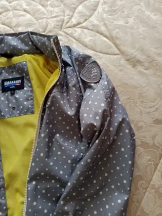 Giacca Blauer donna pois grigio/giallo