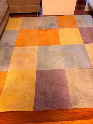 Alfombra de lana multicolor