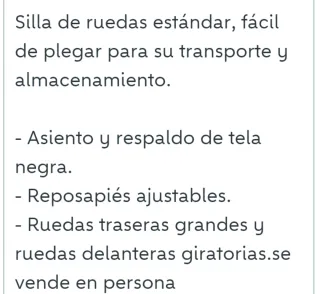 Silla de ruedas plegable