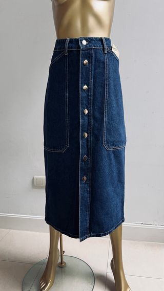 Falda Midi vaquera azul
