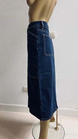 Falda Midi vaquera azul