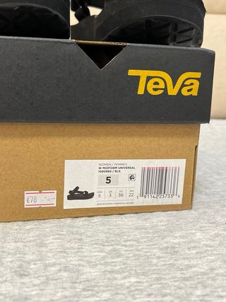 Teva Sandali Platform Nere Tg 36