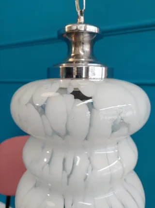 Lampadario vintage vetro maculato