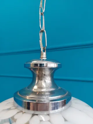 Lampadario vintage vetro maculato