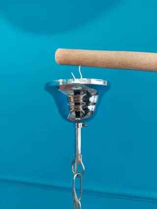 Lampadario vintage vetro maculato