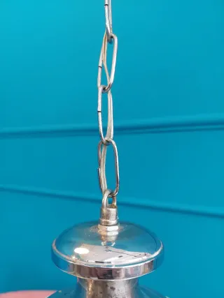 Lampadario vintage vetro maculato