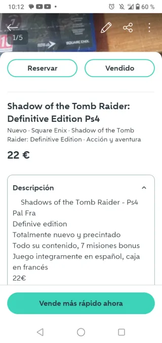 Lote 2 Juegos PS4 Tomb Raider