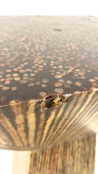 Pie de mesa moderno bambú y madera