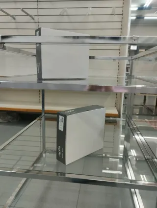 Mesa doble cristal y acero inoxidable