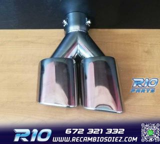 COLA ESCAPE DOBLE RECTANGULAR ACERO INOX