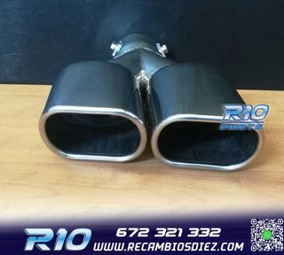 COLA ESCAPE DOBLE RECTANGULAR ACERO INOX