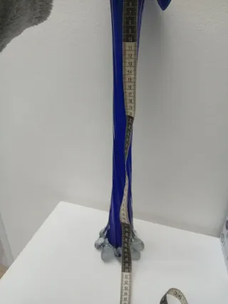 Vaso Murano vintage blu e giallo