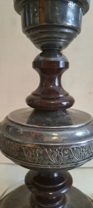 Pie de lámpara de mesa metal