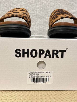 Ciabatte Shop Art leopardate tg 36