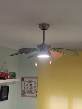 Ventilador de techo infantil multicolor