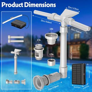 Fuente Solar   Piscina LED 9 Colores Aspersor
