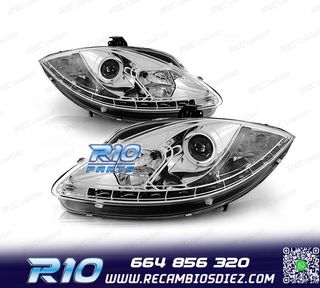 FAROS PARA SEAT LEON, ALTEA Y TOLEDO 04-09 LUZ DIURNA LED FO
