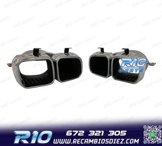 COLAS DE ESCAPE MERCEDES GLE W167 19- LOOK AMG GLE63 CROMO