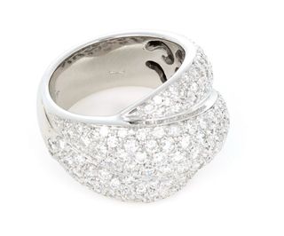 Anillo de diamantes oro blanco