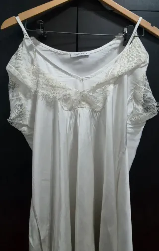 Blusa manga corta FLORENCIA blanca