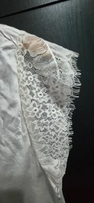 Blusa manga corta FLORENCIA blanca