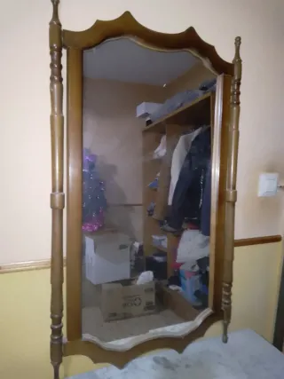 Mueble de entrada con espejo y 3 cajones
