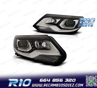 FAROS VOLKSWAGEN VW TIGUAN 11-16 LUZ DIURNA FONDO NEGRO