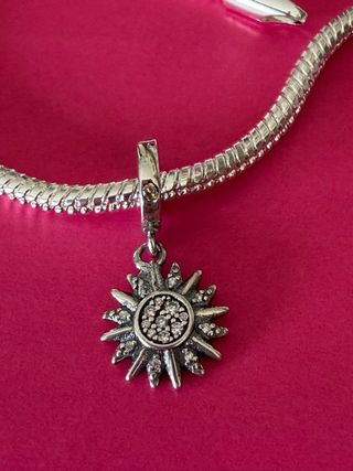 Colgante Sol Plata con Circonitas