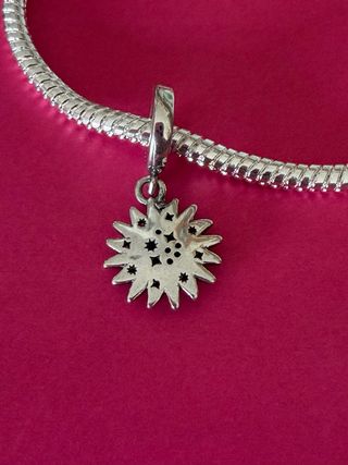 Colgante Sol Plata con Circonitas